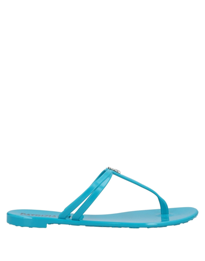 Shop Patrizia Pepe Woman Thong Sandal Deep Jade Size 7 Pvc - Polyvinyl Chloride In Green