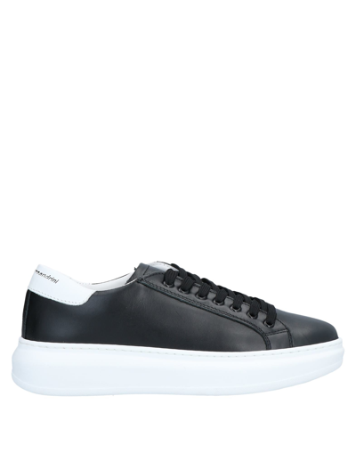 Shop Grey Daniele Alessandrini Man Sneakers Black Size 9 Soft Leather
