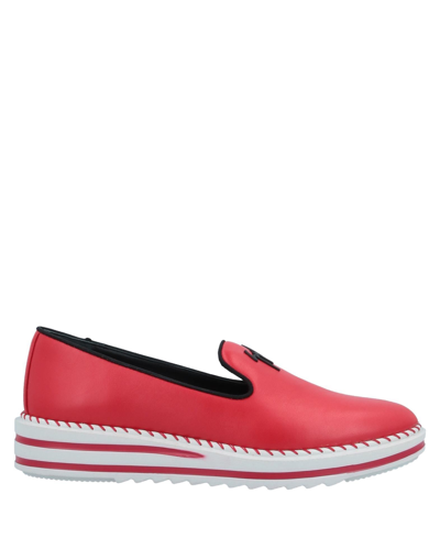 Shop Giuseppe Zanotti Woman Loafers Red Size 5 Soft Leather