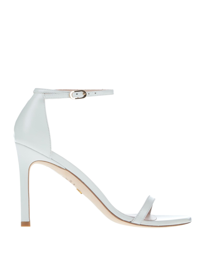 Shop Stuart Weitzman Woman Sandals White Size 9.5 Calfskin