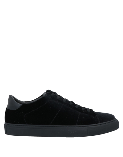 Shop Dondup Man Sneakers Black Size 6 Textile Fibers, Soft Leather