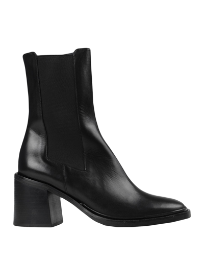 Shop Jonak Woman Ankle Boots Black Size 8 Soft Leather, Textile Fibers