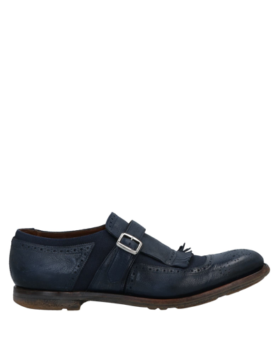 Shop Church's Man Loafers Blue Size 7 Soft Leather, Textile Fibers
