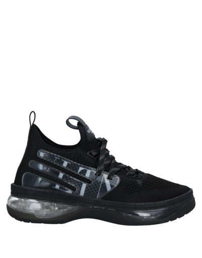 Shop Valentino Garavani Man Sneakers Black Size 7.5 Textile Fibers