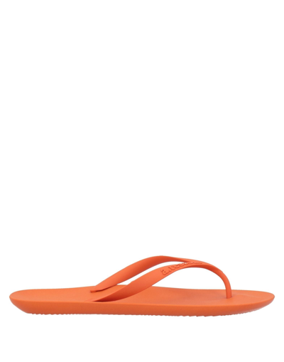 Shop A.testoni Toe Strap Sandals In Orange