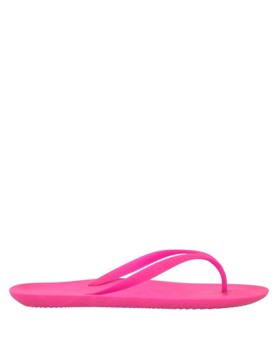 Shop A.testoni A. Testoni Man Thong Sandal Fuchsia Size 9-10 Rubber In Pink