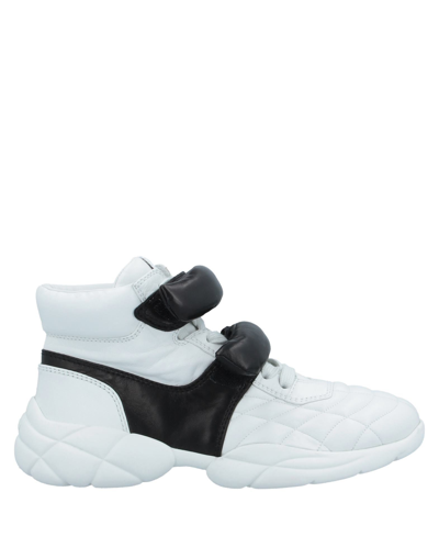 Shop Miu Miu Woman Sneakers White Size 8 Soft Leather