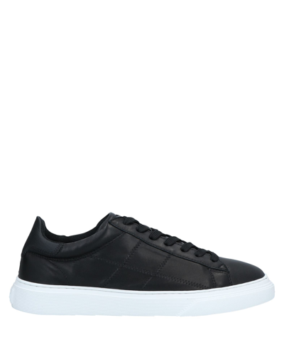 Shop Hogan Man Sneakers Black Size 7 Soft Leather