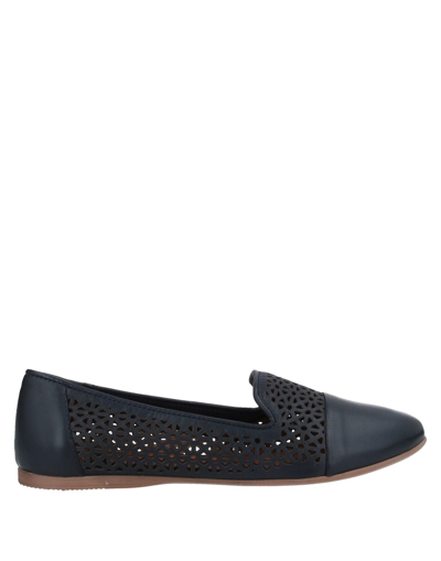 Shop Bueno Loafers In Dark Blue