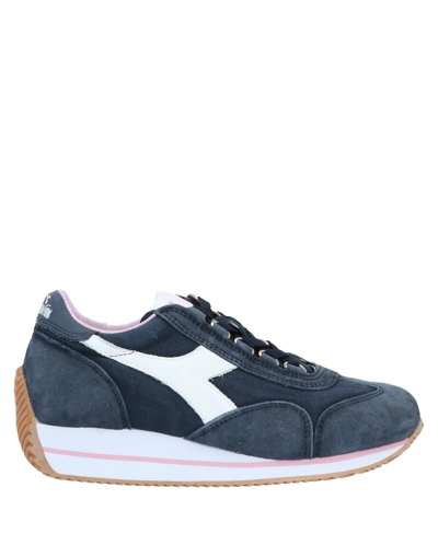 Shop Diadora Heritage Woman Sneakers Midnight Blue Size 5.5 Soft Leather, Textile Fibers