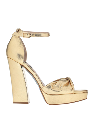 Shop Patrizia Pepe Sandals In Gold