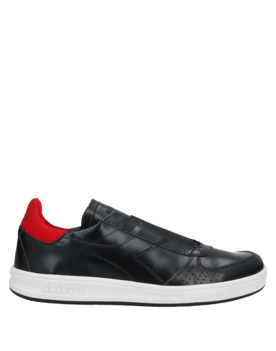 Shop Diadora Heritage Woman Sneakers Black Size 10 Soft Leather, Textile Fibers