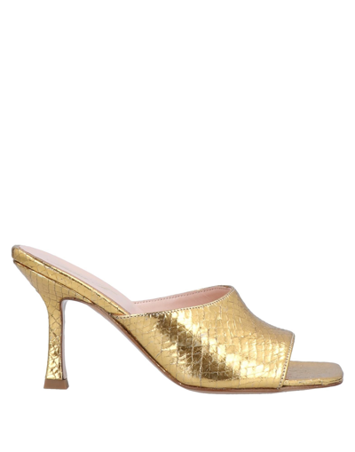 Shop Anna F Sandals In Gold