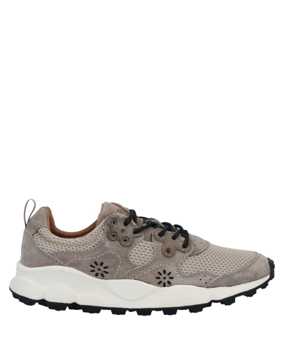 Shop Flower Mountain Sneakers In Dove Grey