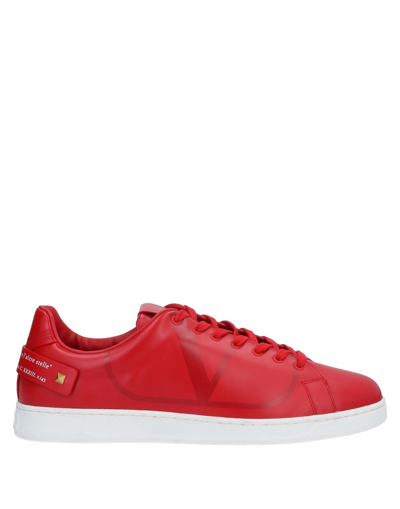 Shop Valentino Garavani Man Sneakers Red Size 7.5 Soft Leather