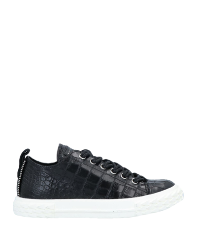 Shop Giuseppe Zanotti Woman Sneakers Black Size 7 Soft Leather
