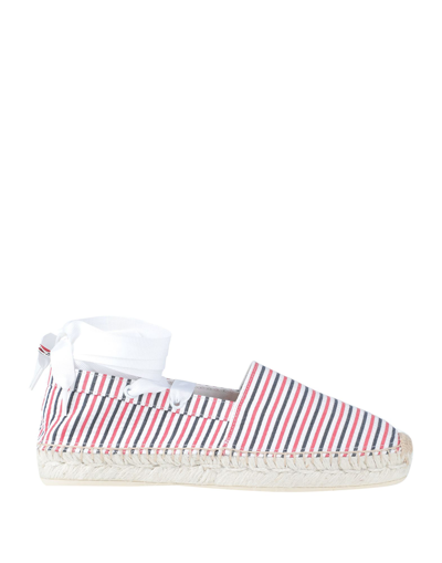 Shop Thom Browne Woman Espadrilles White Size 8 Textile Fibers