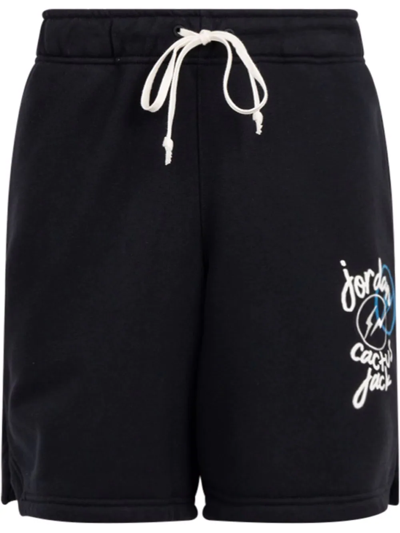Travis Scott X Fragment X Jordan Track Shorts In Schwarz