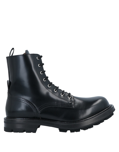 Shop Alexander Mcqueen Man Ankle Boots Black Size 9 Soft Leather