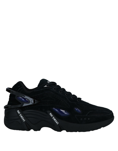 Shop Raf Simons Man Sneakers Black Size 4 Soft Leather, Textile Fibers
