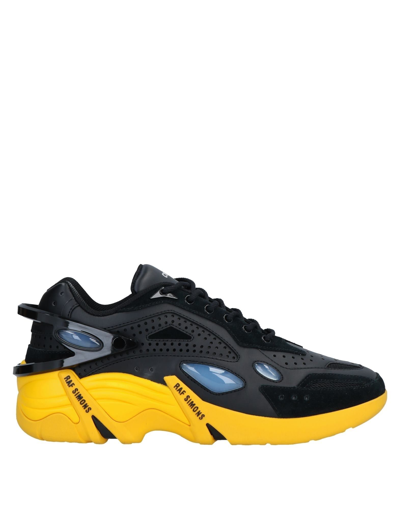 Shop Raf Simons Man Sneakers Black Size 10 Textile Fibers, Soft Leather