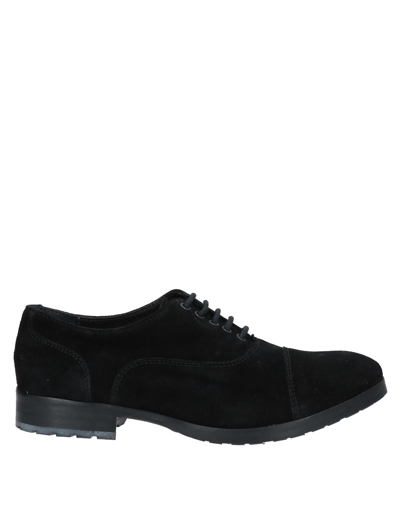 Shop A.testoni A. Testoni Woman Lace-up Shoes Black Size 5 Soft Leather