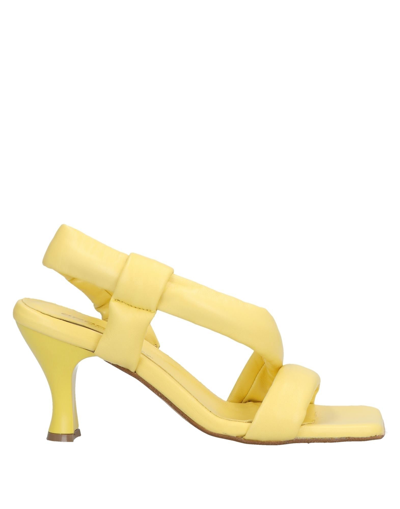 Shop Oroscuro Woman Sandals Yellow Size 9 Soft Leather