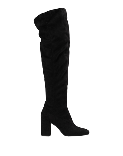 Shop Jonak Woman Knee Boots Black Size 9 Textile Fibers