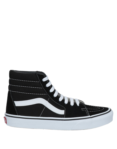 Shop Vans Woman Sneakers Black Size 7 Soft Leather, Textile Fibers