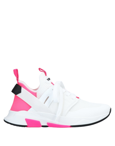 Tom Ford Logo-print Lace-up Sneakers In White