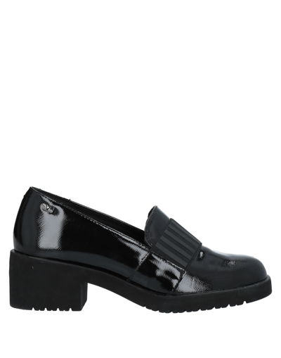 Shop Valleverde Loafers In Black