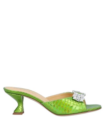 Shop Giannico Woman Sandals Acid Green Size 10 Soft Leather