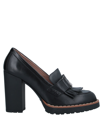 Shop Hogan Woman Loafers Black Size 10.5 Soft Leather