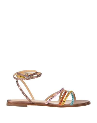 Shop Giannico Sandals In Yellow