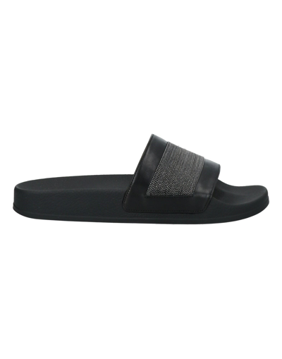 Shop Fabiana Filippi Woman Sandals Black Size 6 Soft Leather