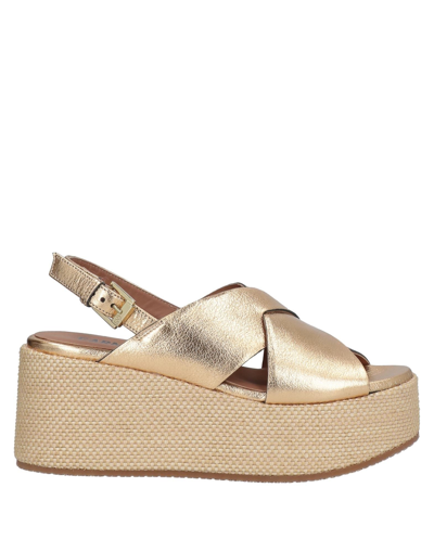 Shop Carmens Woman Sandals Gold Size 6 Soft Leather