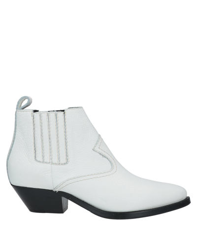 Shop P.a.r.o.s.h P. A.r. O.s. H. Woman Ankle Boots White Size 6 Calfskin