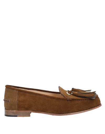 Shop A.testoni Loafers In Camel
