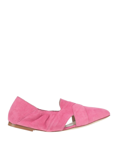 Shop A.testoni A. Testoni Woman Loafers Fuchsia Size 6.5 Soft Leather In Pink