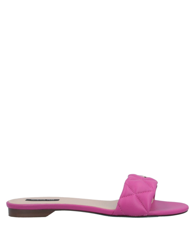 Shop Patrizia Pepe Woman Sandals Fuchsia Size 6 Soft Leather In Pink