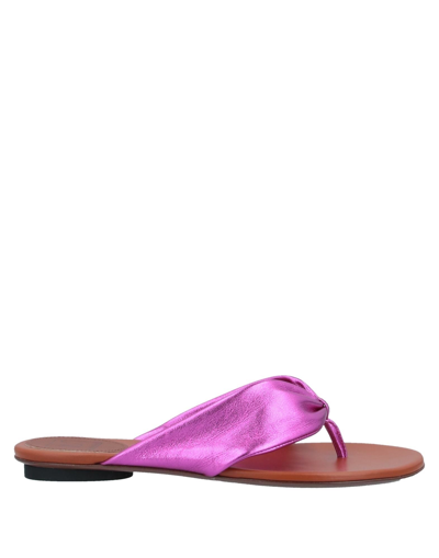 Shop L'autre Chose L' Autre Chose Woman Toe Strap Sandals Fuchsia Size 7 Soft Leather In Pink