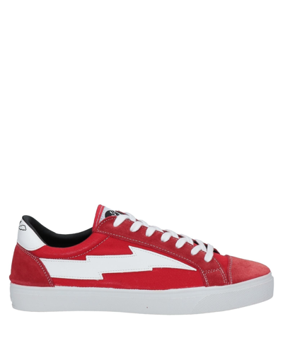 Shop Sanyako Man Sneakers Red Size 8.5 Soft Leather