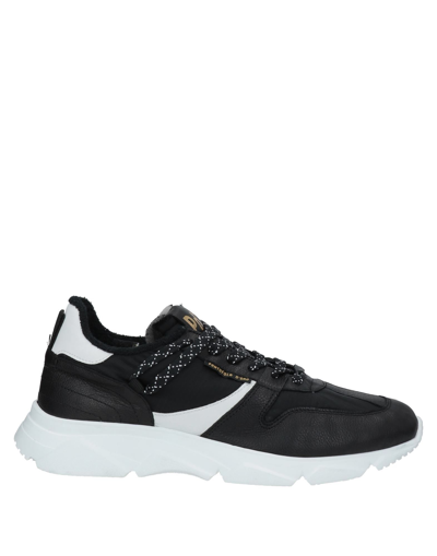 Shop Pantofola D'oro Man Sneakers Black Size 9 Calfskin, Textile Fibers