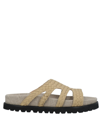 Shop Alberta Ferretti Woman Sandals Sand Size 6 Textile Fibers In Beige