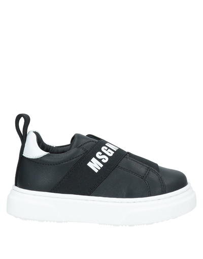 Shop Msgm Toddler Sneakers Black Size 9c Soft Leather