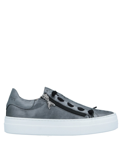 Shop Patrizia Pepe Sneakers In Steel Grey
