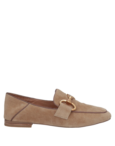 Shop Bibi Lou Woman Loafers Camel Size 11 Soft Leather In Beige