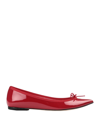 Shop Repetto Woman Ballet Flats Red Size 6.5 Calfskin