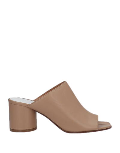 Shop Maison Margiela Woman Sandals Light Brown Size 8 Soft Leather In Beige
