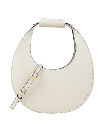 Shop Staud Mini Moon Bag Woman Handbag Ivory Size - Bovine Leather In White